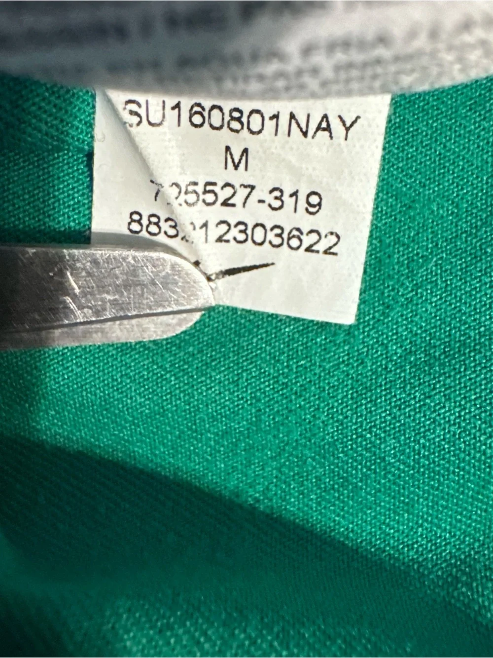 Nike Polo Shirt Mens Medium Blue Green Dri Fit Colorblock Golf Sporty Athleisure